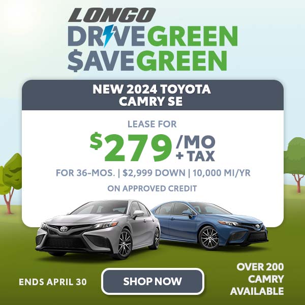 Lease a new 2024 Toyota Camry SE for $279/mo + tax